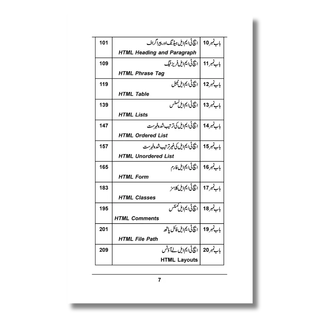 HTML - ایچ ٹی ایم ایل