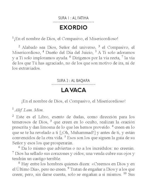 Spanish Quran - El Coran - TR. Julio Cortés — page preview 2