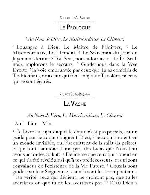 French Quran - Le Coran - TR. SHAHNAZ SAÏDI — page preview 2