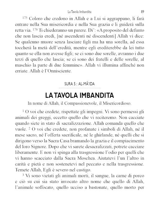 ITALIAN Quran - Glorioso Corano - TR. H.R. Piccardo — page preview 3