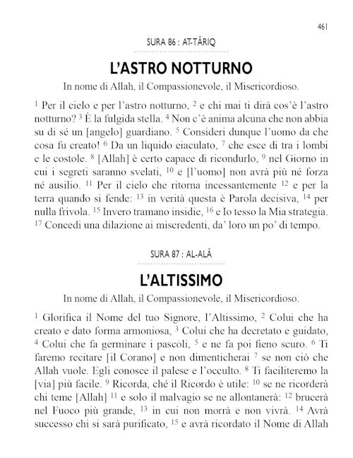ITALIAN Quran - Glorioso Corano - TR. H.R. Piccardo — page preview 4
