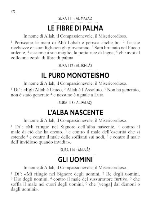 ITALIAN Quran - Glorioso Corano - TR. H.R. Piccardo — page preview 5