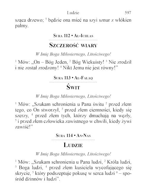 Polish Quran - KORAN - TR. Józefa Bielawskiego — page preview 5