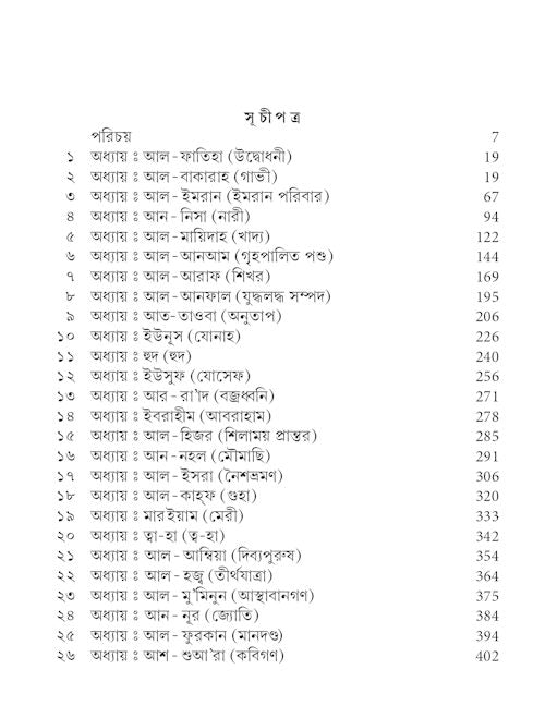 BENGALI Quran - TR. M.W. KHAN, WALIUR RAHMAN — page preview 1