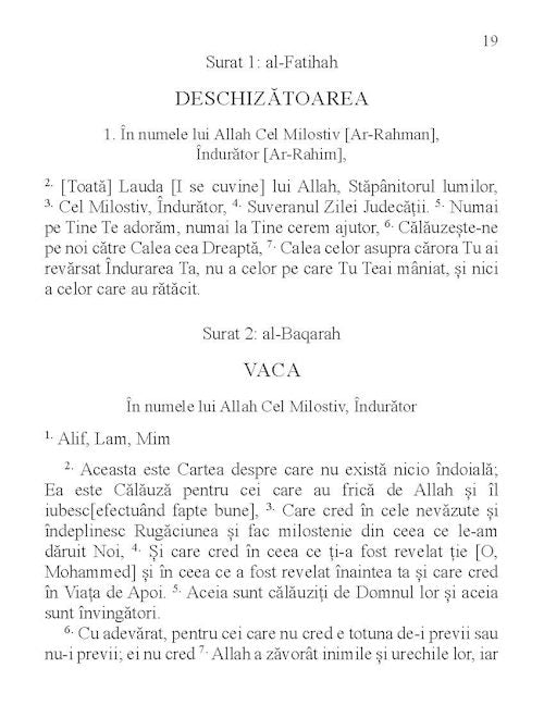 The Quran in Romanian — page preview 2