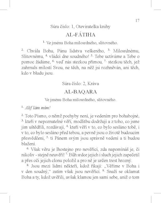 The Quran in Czech — page preview 2