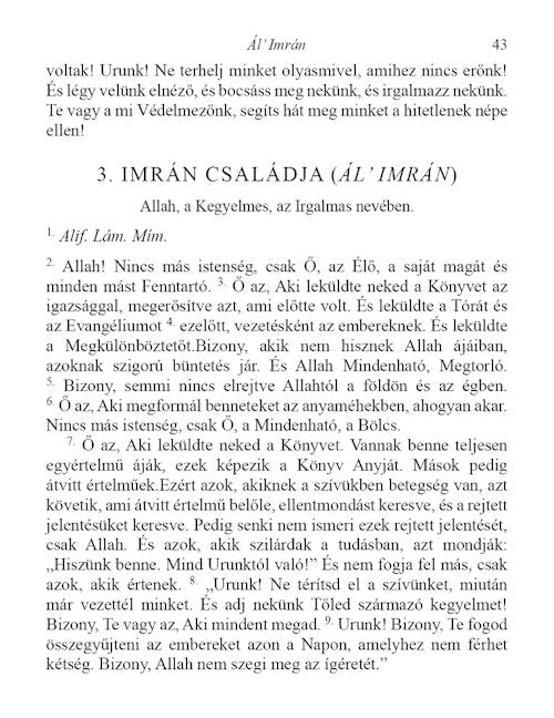 Hungarian Quran - Tr. Kiss Zsuzsanna Halima — page preview 2