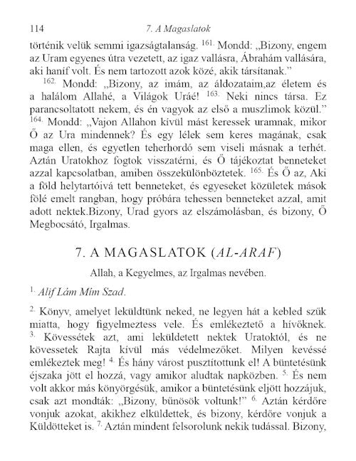 Hungarian Quran - Tr. Kiss Zsuzsanna Halima — page preview 3